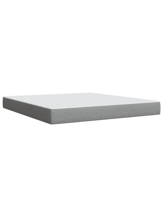 Box spring postel s matrací světle šedá 180 x 200 cm textil