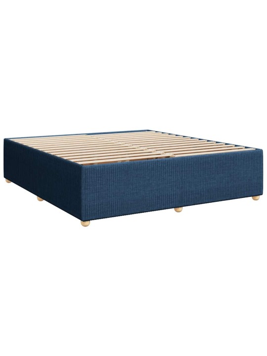 Box spring postel s matrací modrá 180x200 cm textil