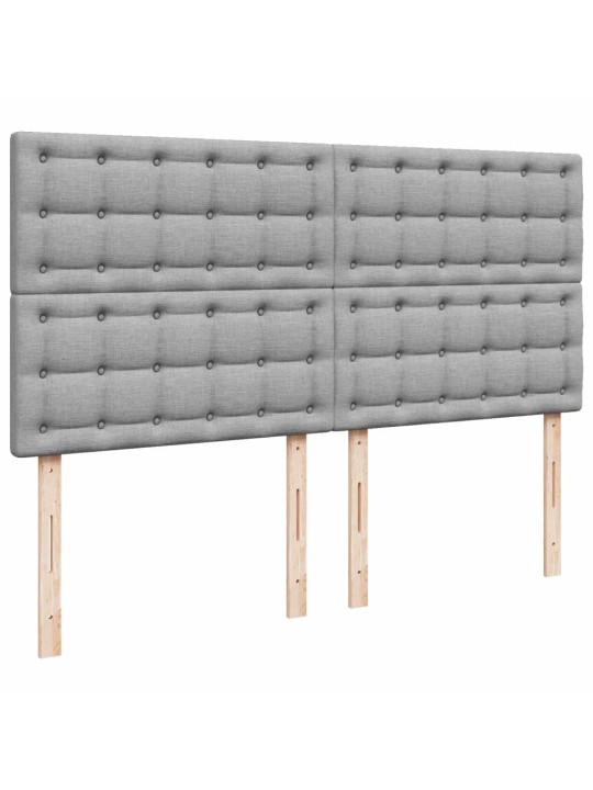 Box spring postel s matrací světle šedá 180 x 200 cm textil