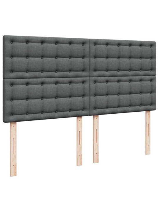 Box spring postel s matrací tmavě šedá 180x200 cm textil