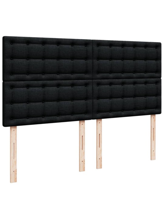 Box spring postel s matrací černá 180x200 cm textil