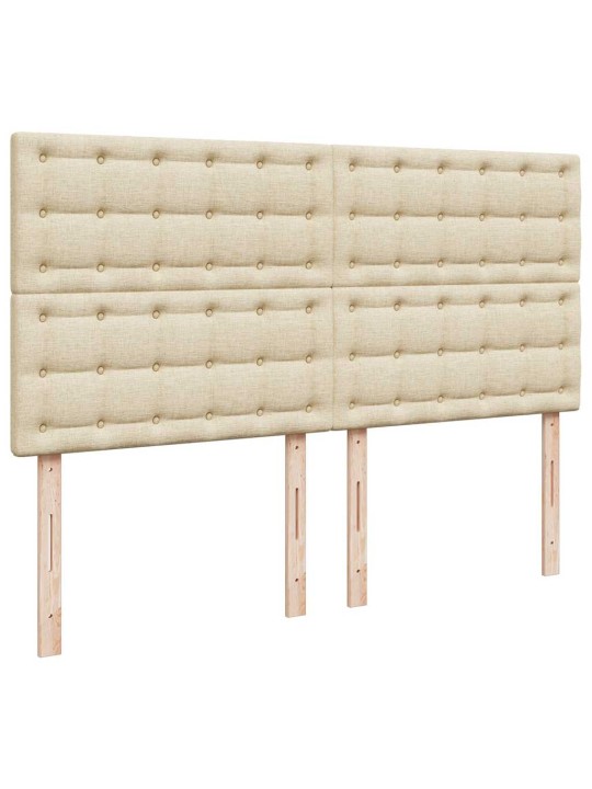 Box spring postel s matrací krémová 180x200 cm textil