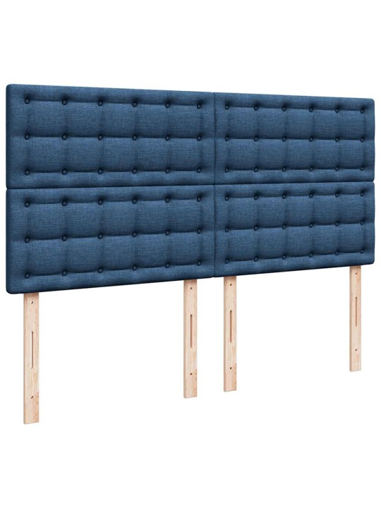Box spring postel s matrací modrá 180x200 cm textil