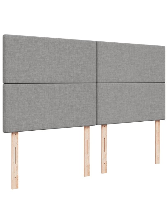 Box spring postel s matrací světle šedá 200 x 200 cm textil