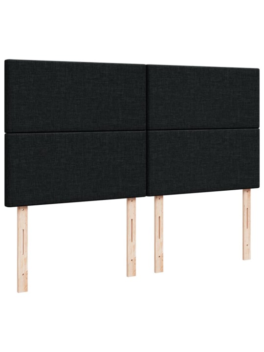 Box spring postel s matrací černá 200x200 cm textil