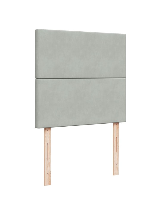 Box spring postel s matrací světle šedá 100x200 cm samet