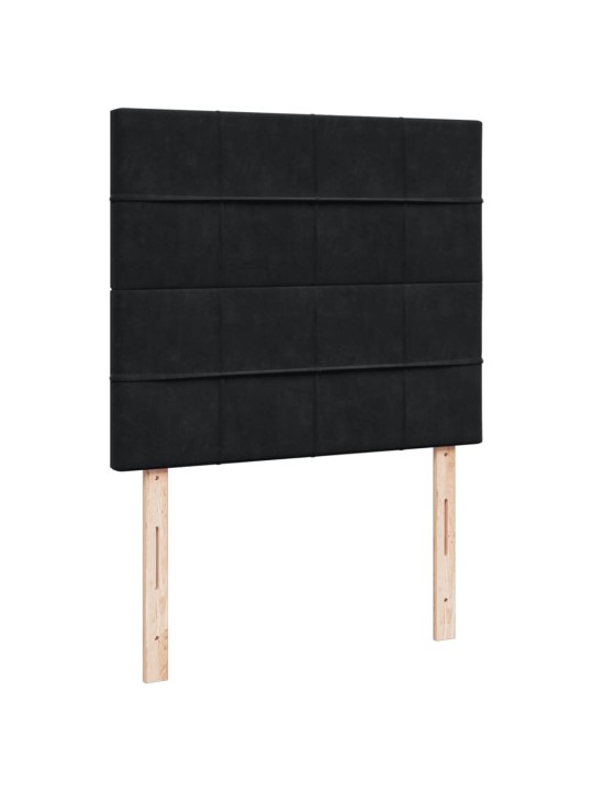 Box spring postel s matrací černá 120 x 190 cm samet