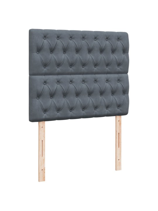 Box spring postel s matrací tmavě šedý 120x190 cm samet