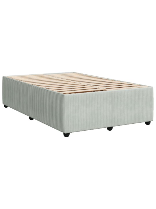 Box spring postel s matrací světle šedá 120x190 cm samet