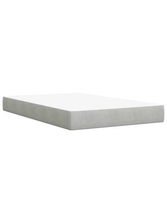 Box spring postel s matrací světle šedá 120x190 cm samet