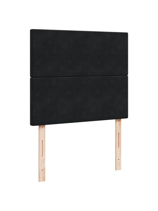 Box spring postel s matrací černá 120 x 200 cm samet