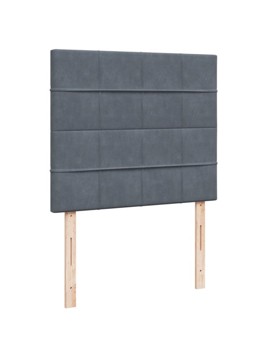 Box spring postel s matrací tmavě šedá 120 x 200 cm samet
