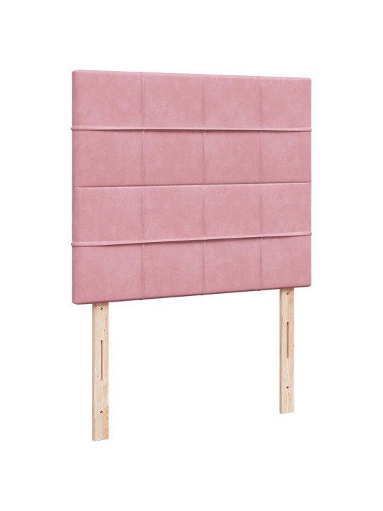 Box spring postel s matrací růžová 120 x 200 cm samet