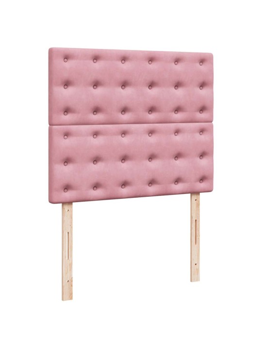 Box spring postel s matrací růžová 120 x 200 cm samet