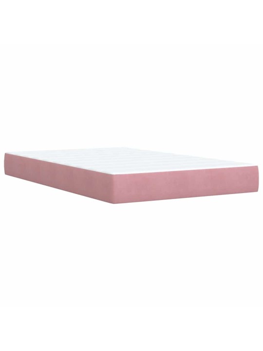Box spring postel s matrací růžová 120 x 200 cm samet