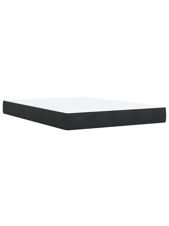 Box spring postel s matrací černá 140 x 190 cm samet