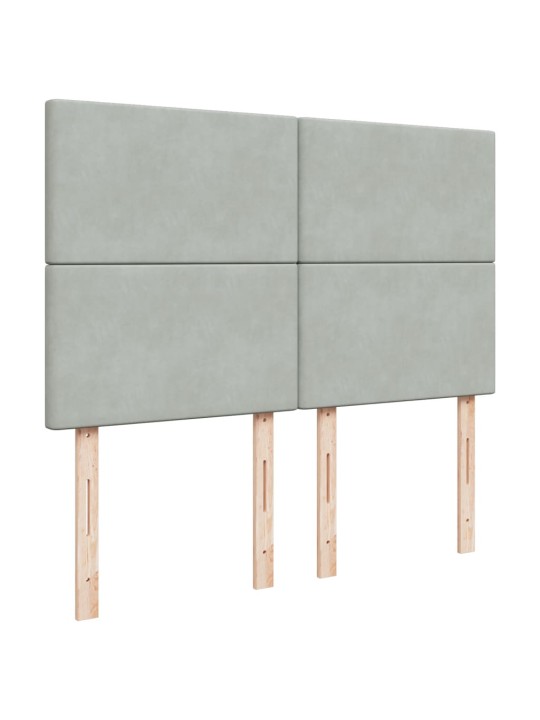 Box spring postel s matrací světle šedá 160x200 cm samet
