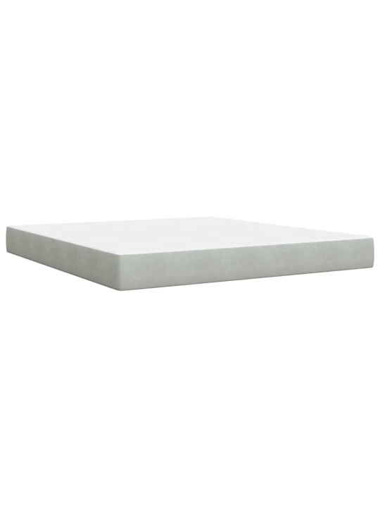 Box spring postel s matrací světle šedá 180x200 cm samet