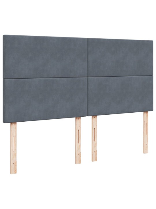 Box spring postel s matrací tmavě šedá 180x200 cm samet