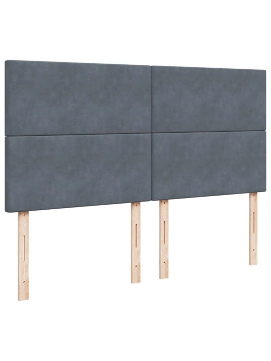 Box spring postel s matrací tmavě šedá 180x200 cm samet