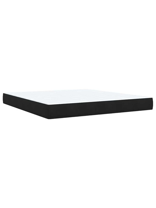 Box spring postel s matrací černá 180x200 cm samet