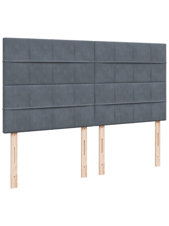 Box spring postel s matrací tmavě šedá 180x200 cm samet