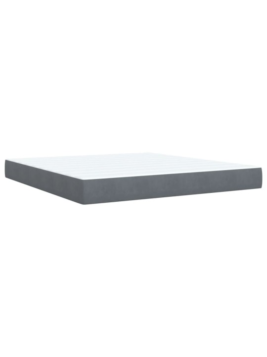 Box spring postel s matrací tmavě šedá 180x200 cm samet