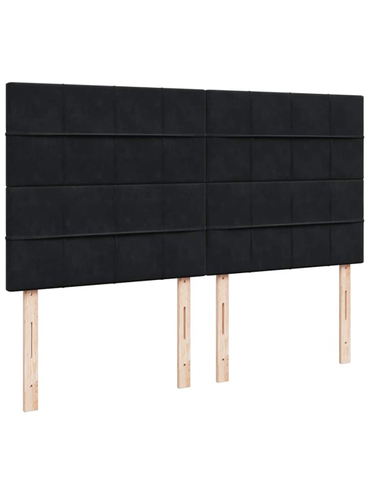 Box spring postel s matrací černá 180x200 cm samet