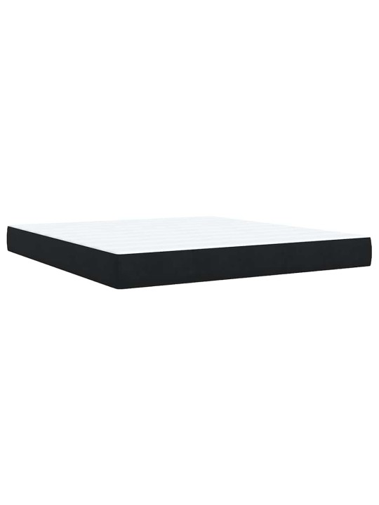 Box spring postel s matrací černá 180x200 cm samet