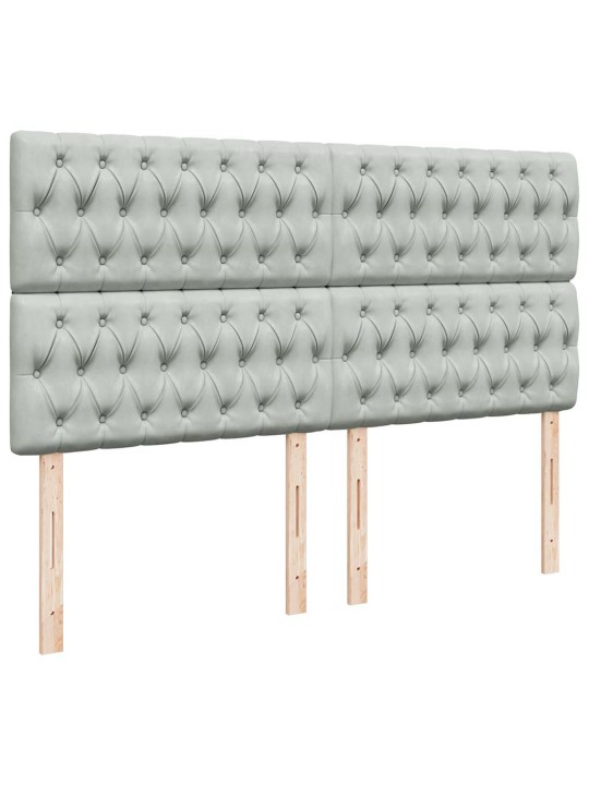Box spring postel s matrací světle šedá 180x200 cm samet