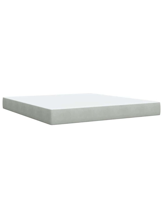 Box spring postel s matrací světle šedá 180x200 cm samet