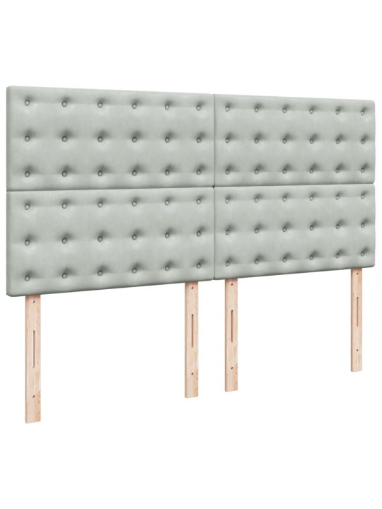 Box spring postel s matrací světle šedá 180x200 cm samet
