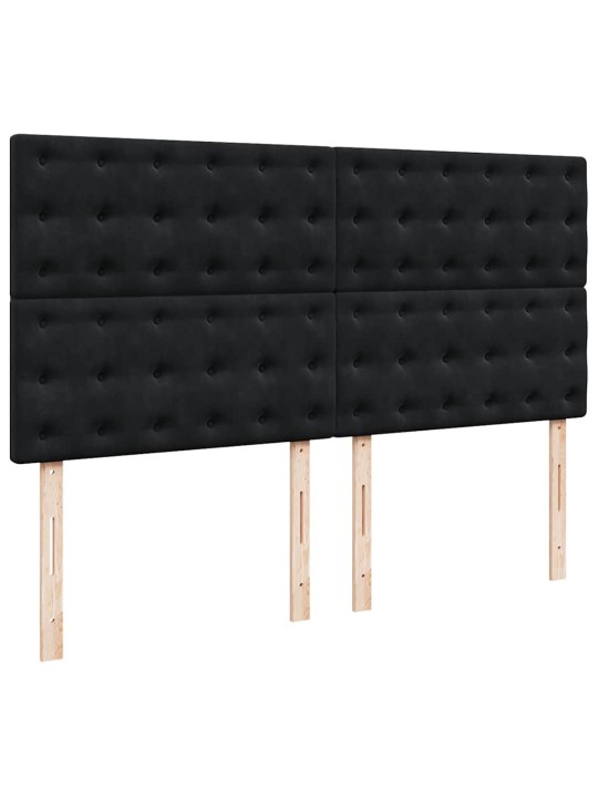 Box spring postel s matrací černá 180x200 cm samet