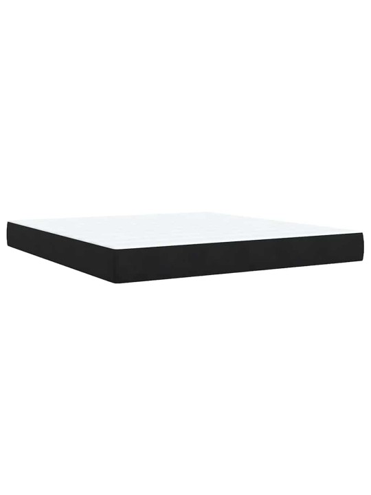 Box spring postel s matrací černá 180x200 cm samet