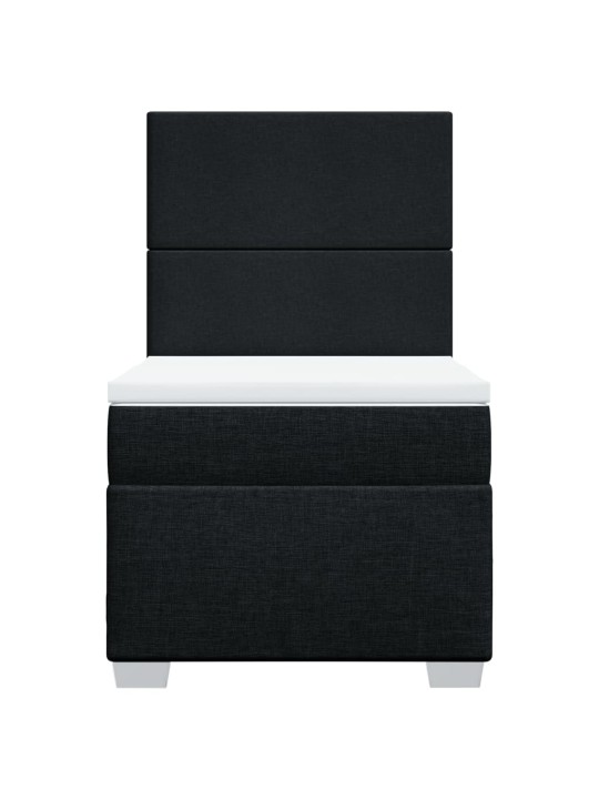 Box spring postel s matrací černá 80 x 200 cm textil