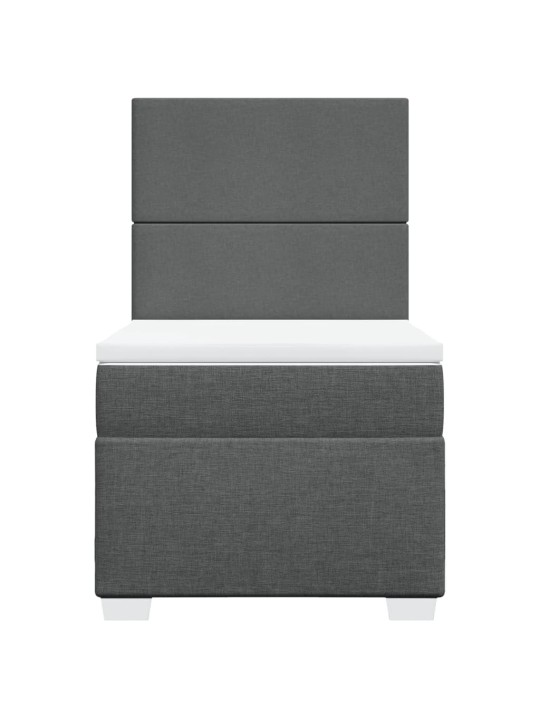 Box spring postel s matrací tmavě šedá 90x190 cm textil