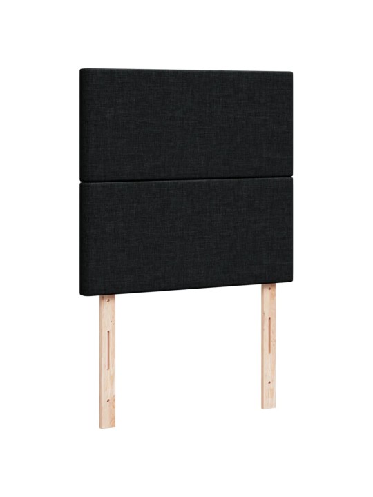 Box spring postel s matrací černá 90x190 cm textil