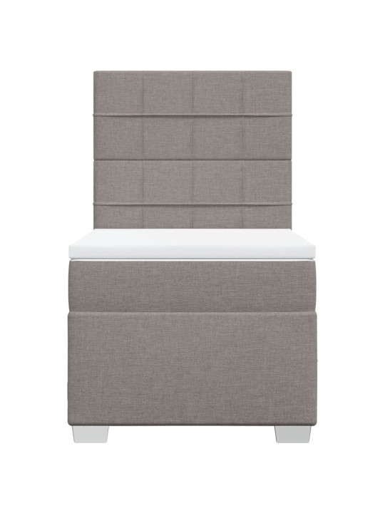Box spring postel s matrací taupe 90x200 cm textil