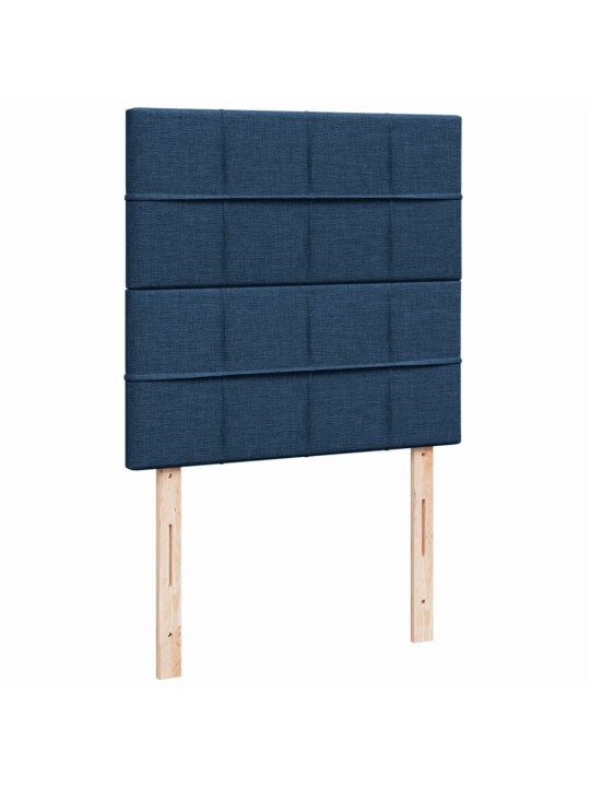 Box spring postel s matrací modrá 90x200 cm textil