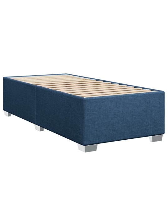 Box spring postel s matrací modrá 90x200 cm textil