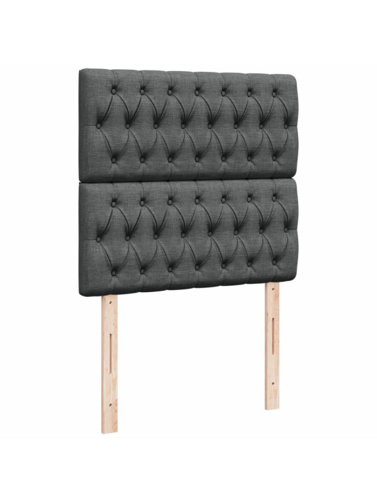 Box spring postel s matrací tmavě šedá 90x200 cm textil