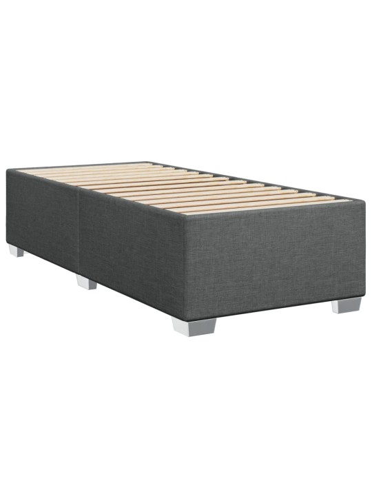 Box spring postel s matrací tmavě šedá 90x200 cm textil