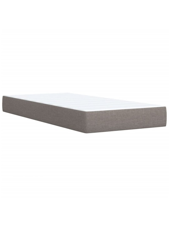 Box spring postel s matrací taupe 90x200 cm textil