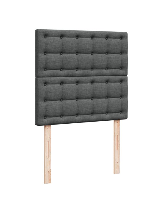 Box spring postel s matrací tmavě šedá 90x200 cm textil