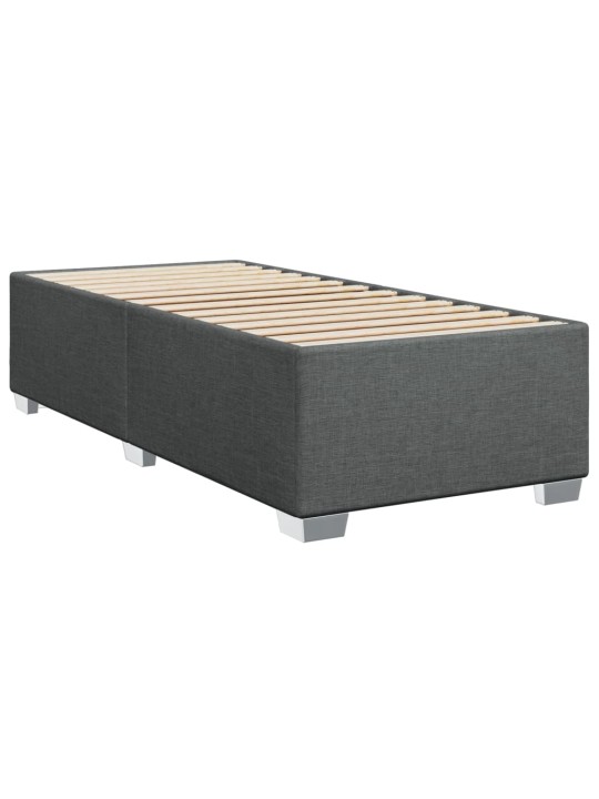Box spring postel s matrací tmavě šedá 90x200 cm textil