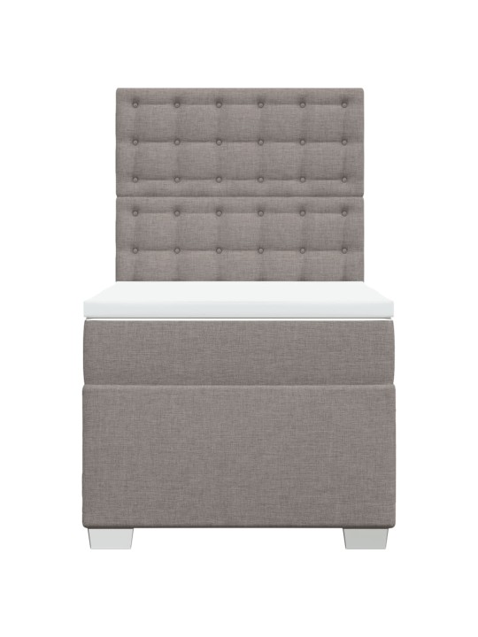 Box spring postel s matrací taupe 90x200 cm textil