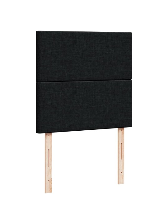 Box spring postel s matrací černá 100 x 200 cm textil