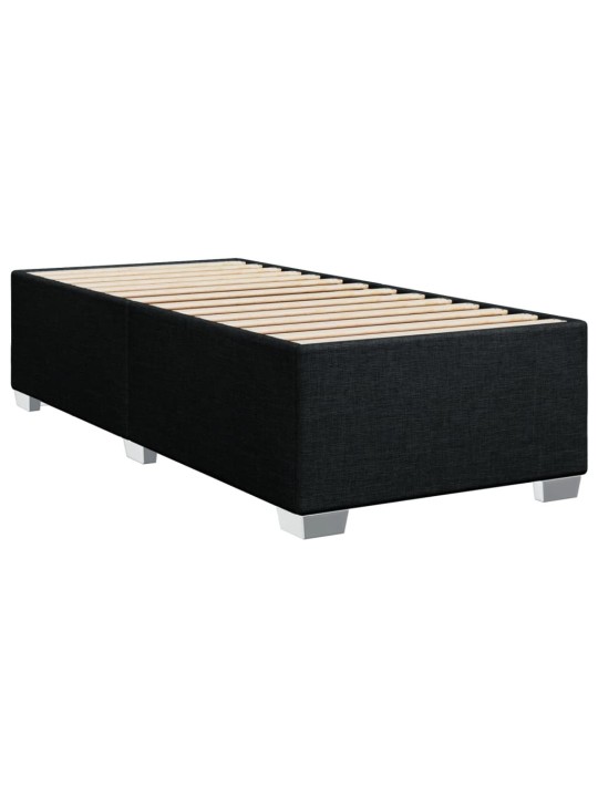 Box spring postel s matrací černá 100 x 200 cm textil