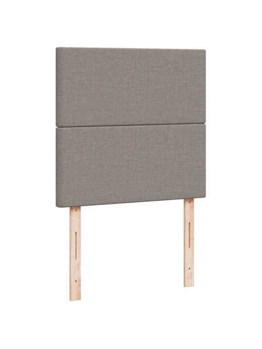 Box spring postel s matrací taupe 100 x 200 cm textil