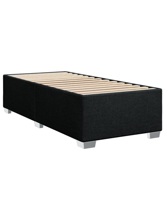 Box spring postel s matrací černá 100 x 200 cm textil